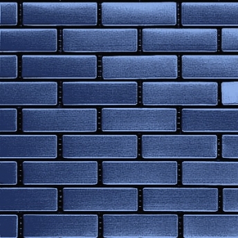  Mosaico Azul Brick Satinado 64x20