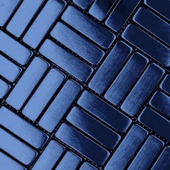  Mosaico Azul Brick Mix Satinado 64x20