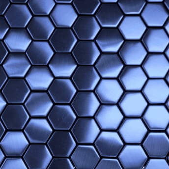  Mosaico Azul Hexa Satinado 30x30