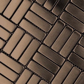 Mosaico Bronce Brick Mix Satinado 64x20