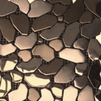  Mosaico Bronce Pebbles Brillante 