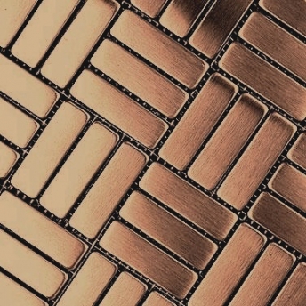  Mosaico Cobre Brick Mix Satinado 64x20