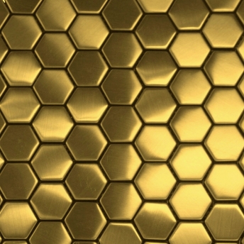  Mosaico Dorado Hexa Satinado 30x30