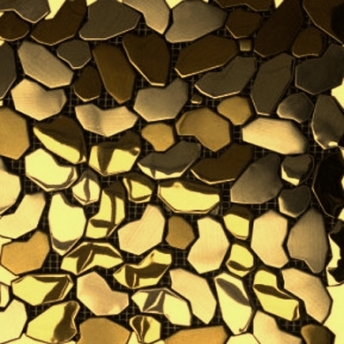  Mosaico Dorado Pebbles Brillante 