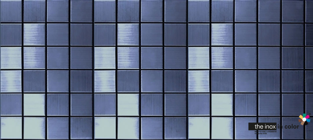 Blue Stainless Steel Mosaics