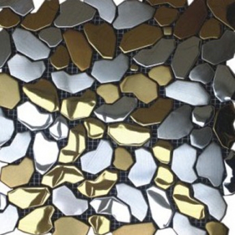  Mosaico Inox Pebbles Brillante