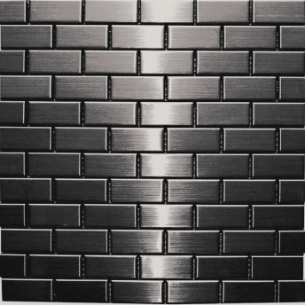  Mosaico Negro Brick Satinado 48x23