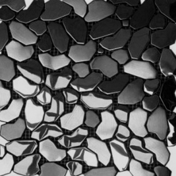  Mosaico Negro Pebbles Brillante 